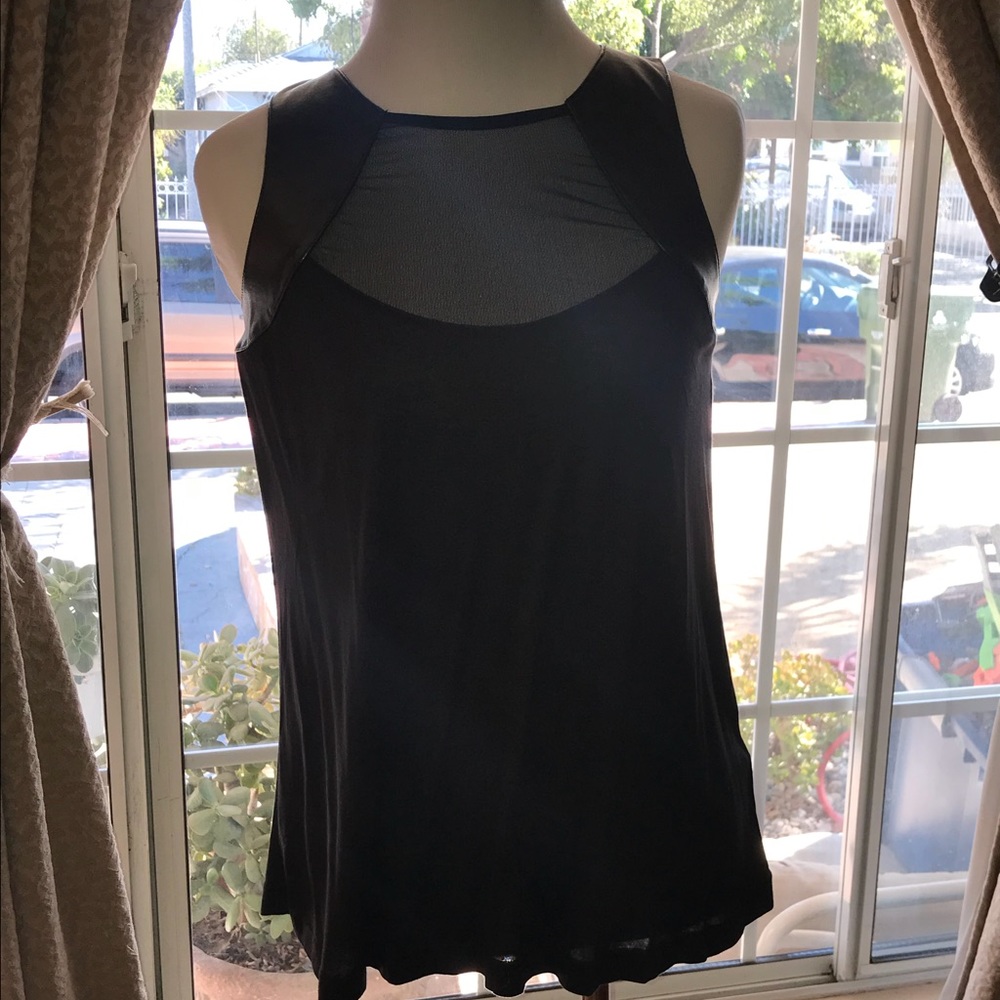 Guess faux leather top.